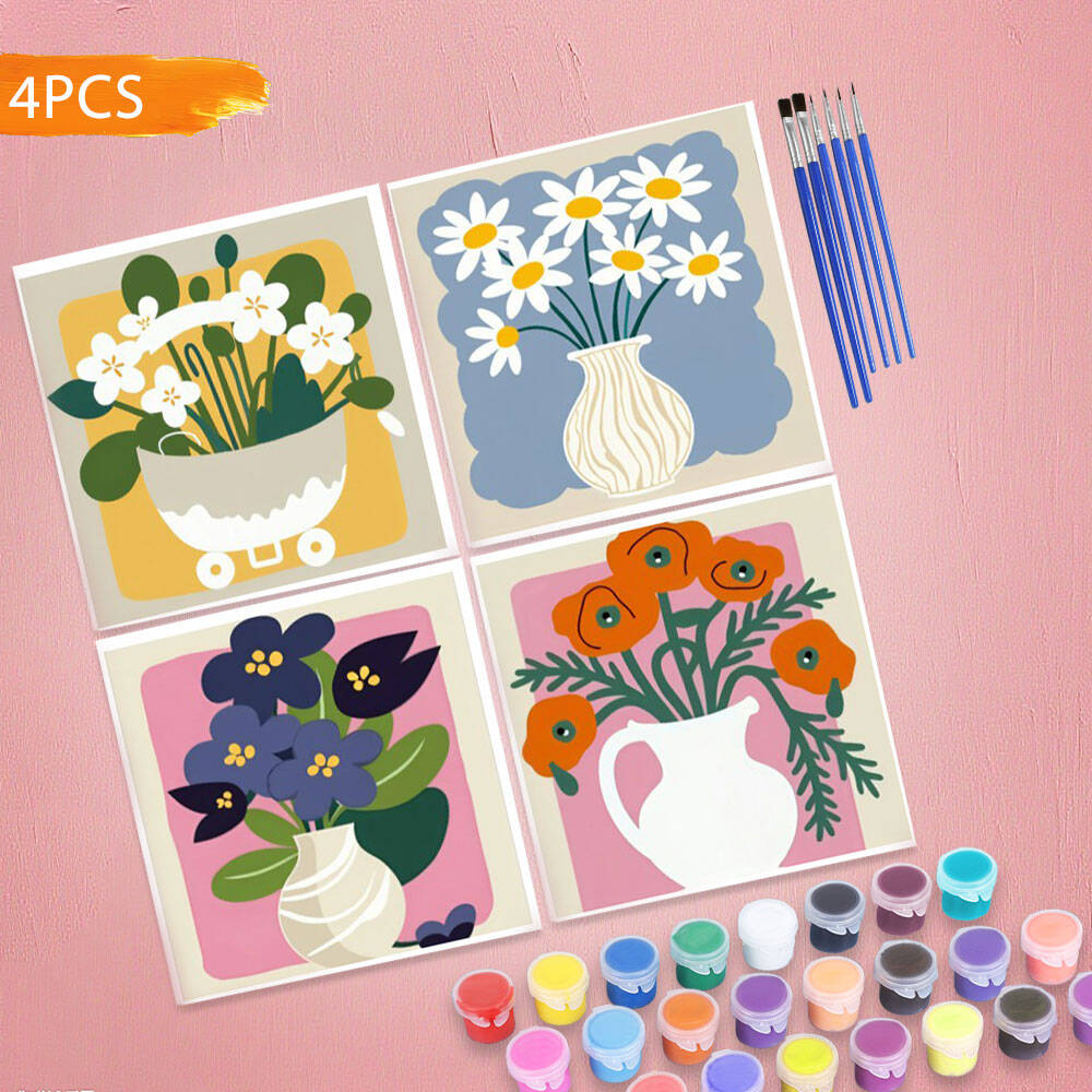 Art Craft Easy - 숫자로 그림 키트 지중해 마을 장면