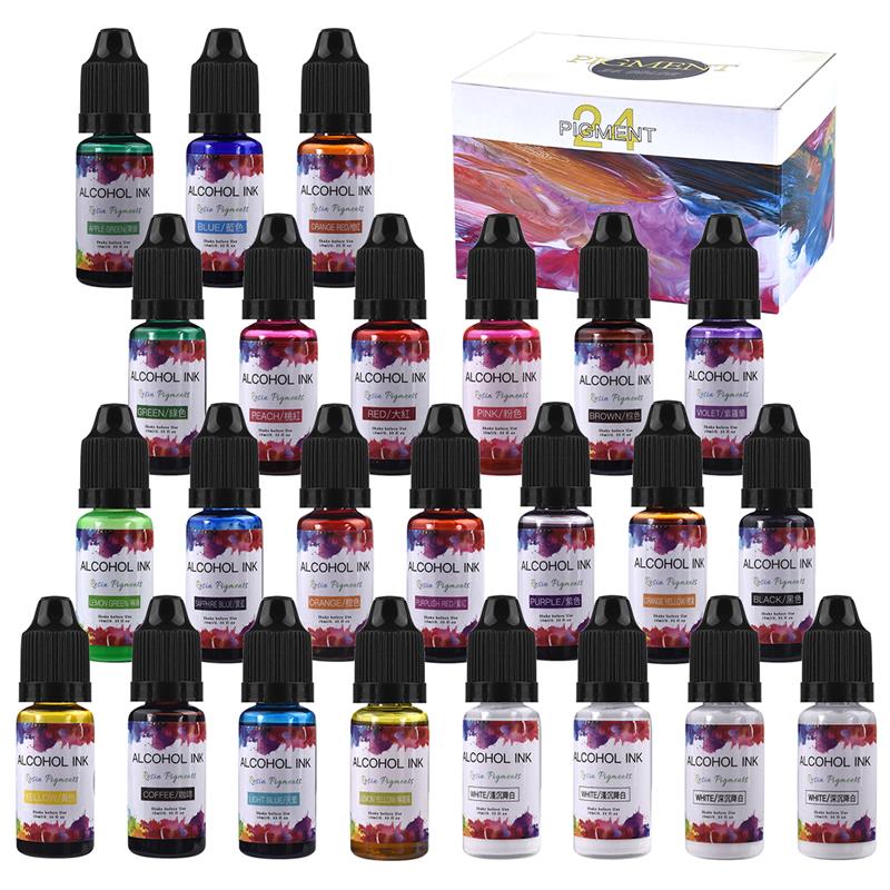 Alcohol Ink Set - 24 색/세트 10ml 수지 안료 아트