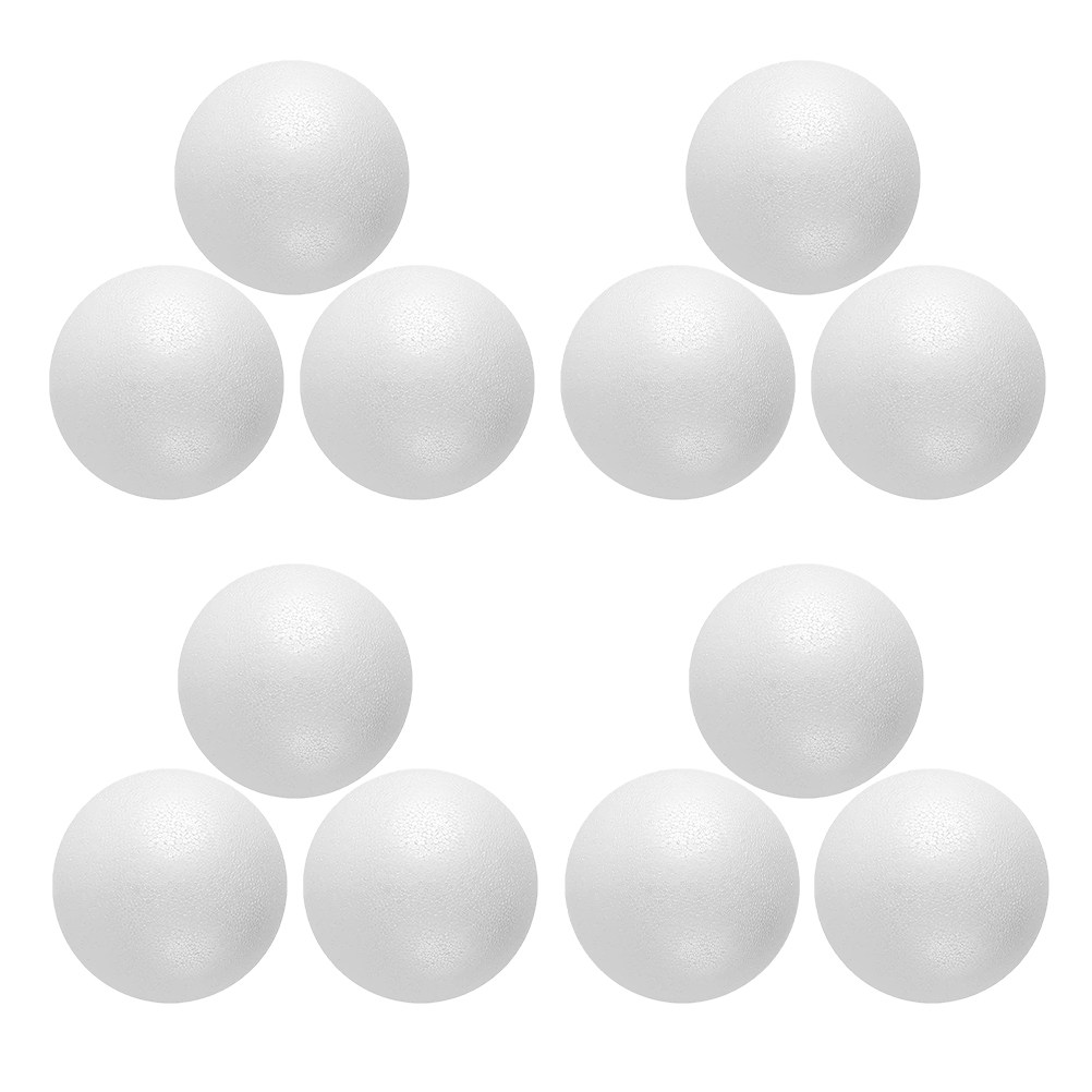 Art Craft School - 12Pcs 거품 공 흰색 폴리스티렌 부드러운
