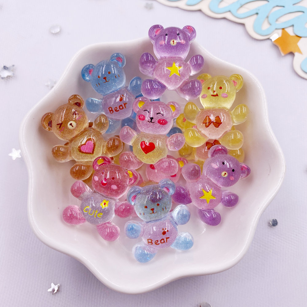 Tv Art And Craft - 20Pcs 수지 반짝이 Kawaii 다채로운 미니