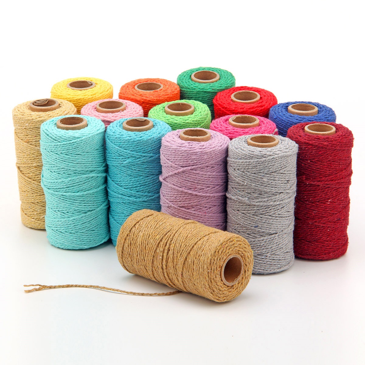 Macrame Cord Cotton - 2mm 로프 트위스트 코드 100m 코튼
