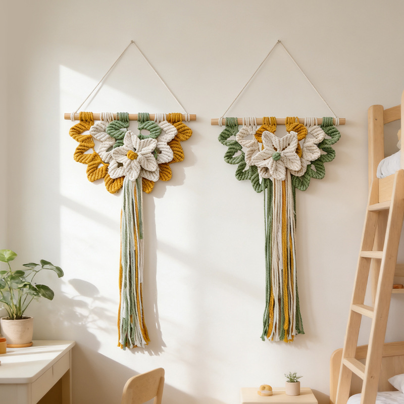 Art And Craft For Nursery - 보헤미안 기하학적 조개 테이프스트리 벽걸이 장식,