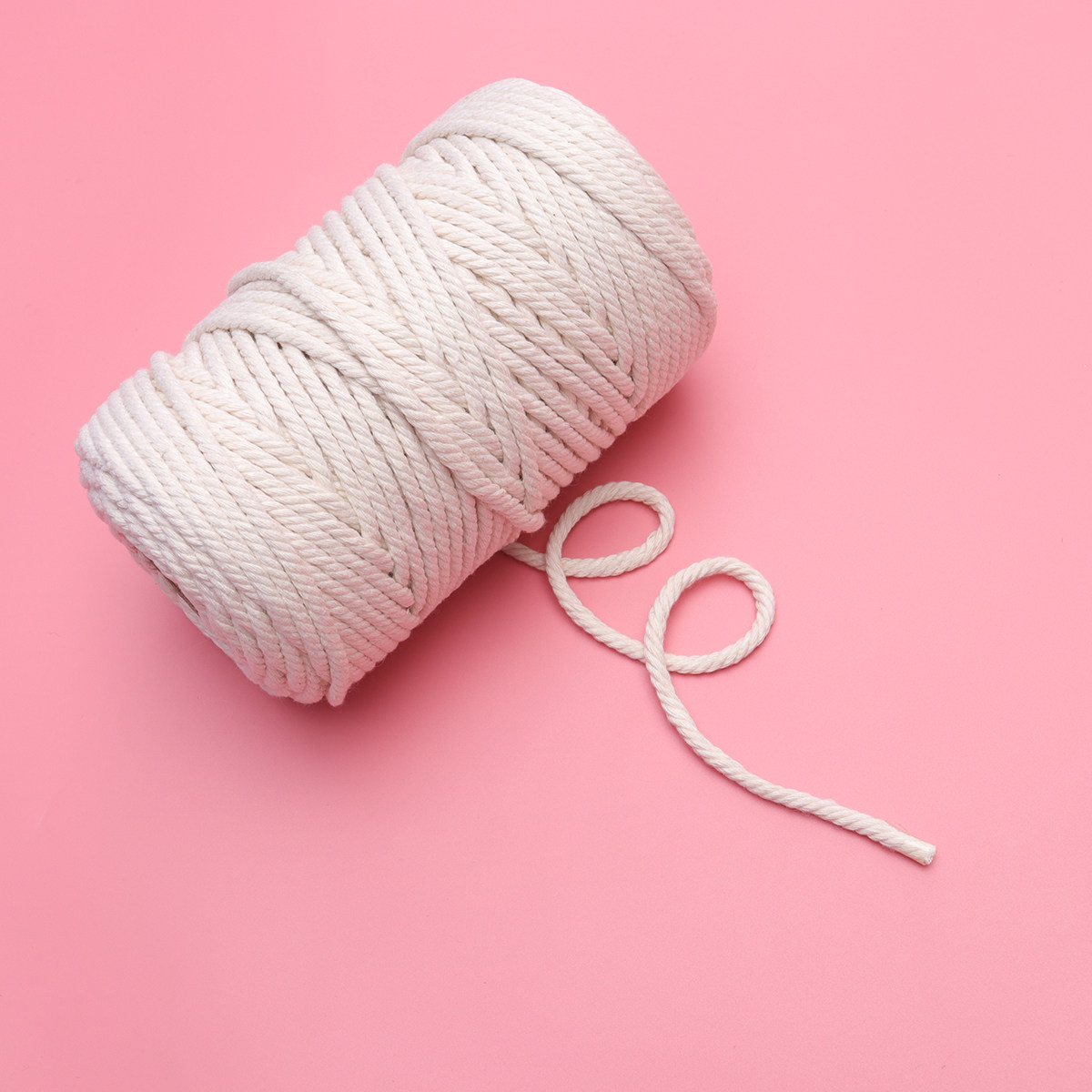 Macrame Cord Cotton - 100M 천연 면로프 5mm 무표백 면끈