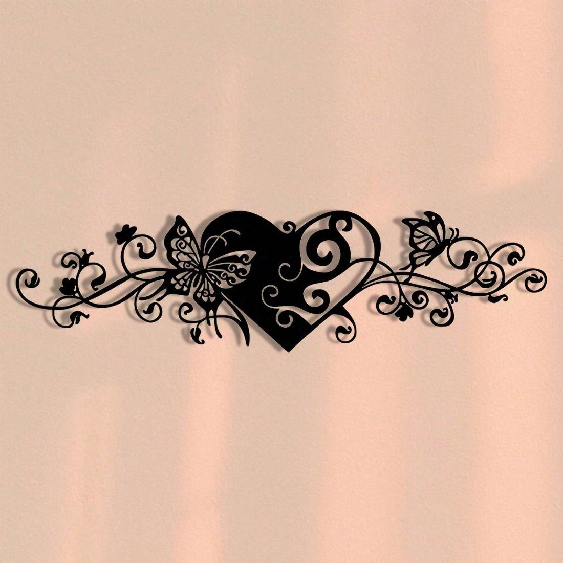 Art Craft Butterfly - 미니멀리스트 2D 금속 벽 예술, 방수