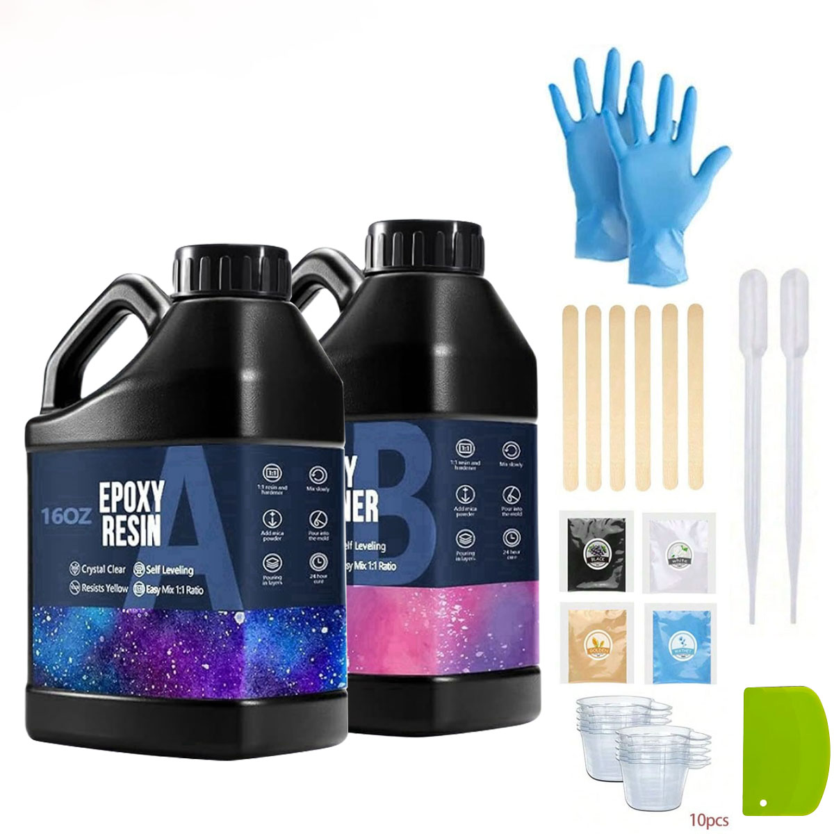 Art Craft Easy - 1000ml 크리스탈 투명 에폭시 레진 키트,
