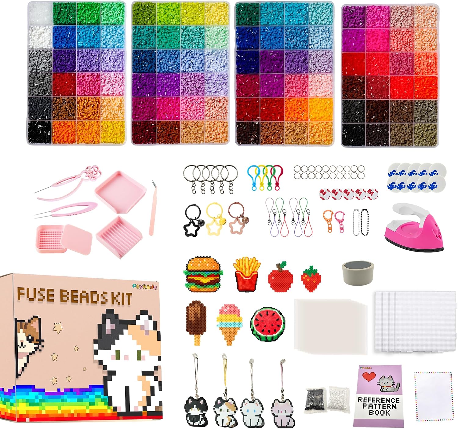 Art Craft Usa - 퓨즈 비즈 키트-쉬운 DIY-96색 53000 2.6mm,