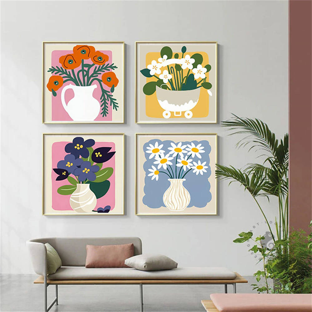 숫자로 그림 키트 지중해 마을 장면 캔버스 아트 Han - Art Craft Easy 리뷰 및 가격