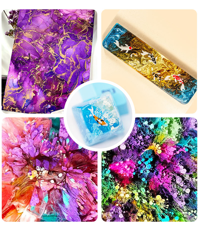 알코올 잉크 아트 에폭시 송진 안료, DIY UV 에폭 - Alcohol Ink Set 리뷰 및 가격