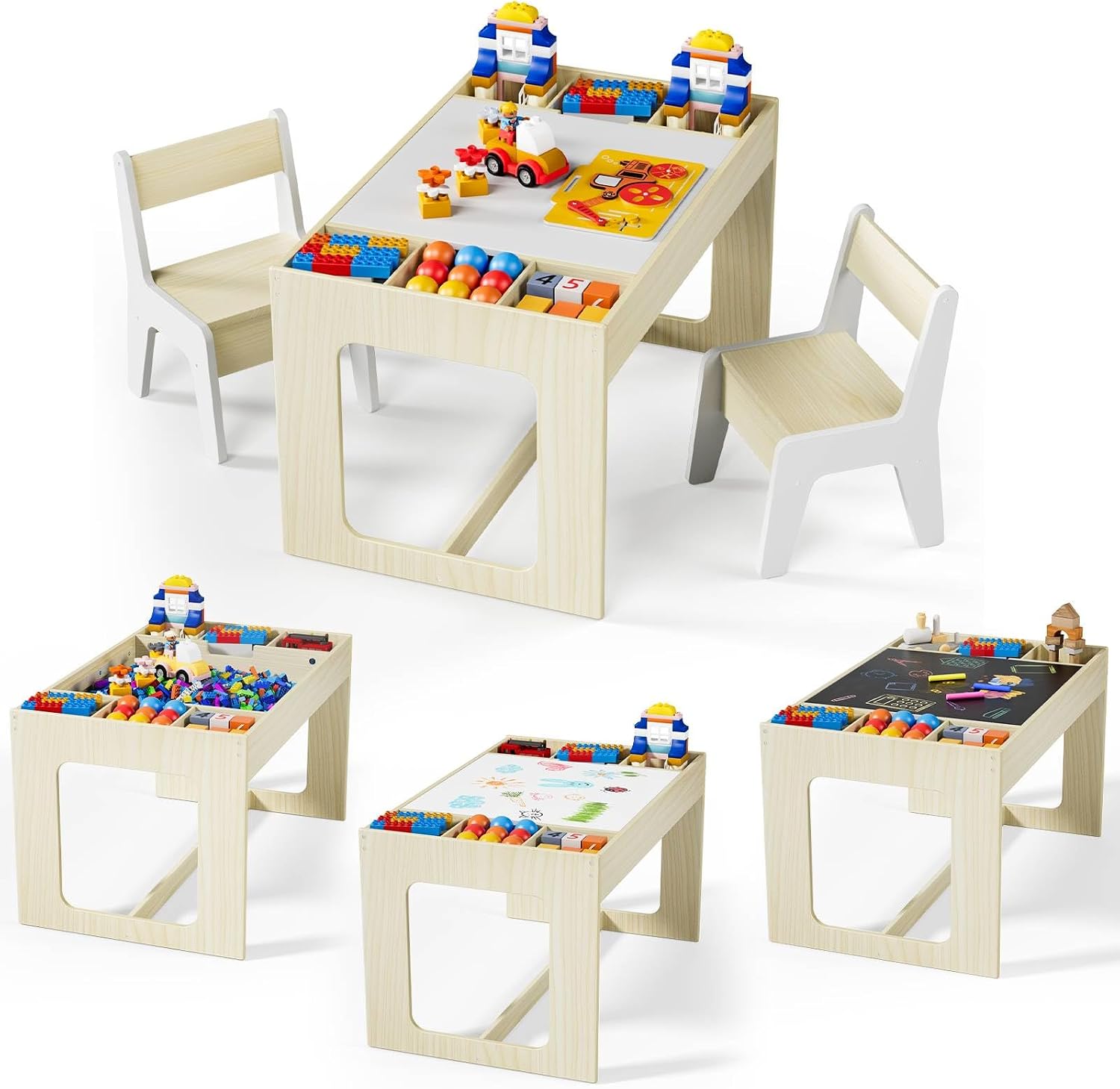 3 in 1 어린이용 미술 테이블 및 의자 세트, 칠판 - Art And Craft For Nursery 리뷰 및 가격
