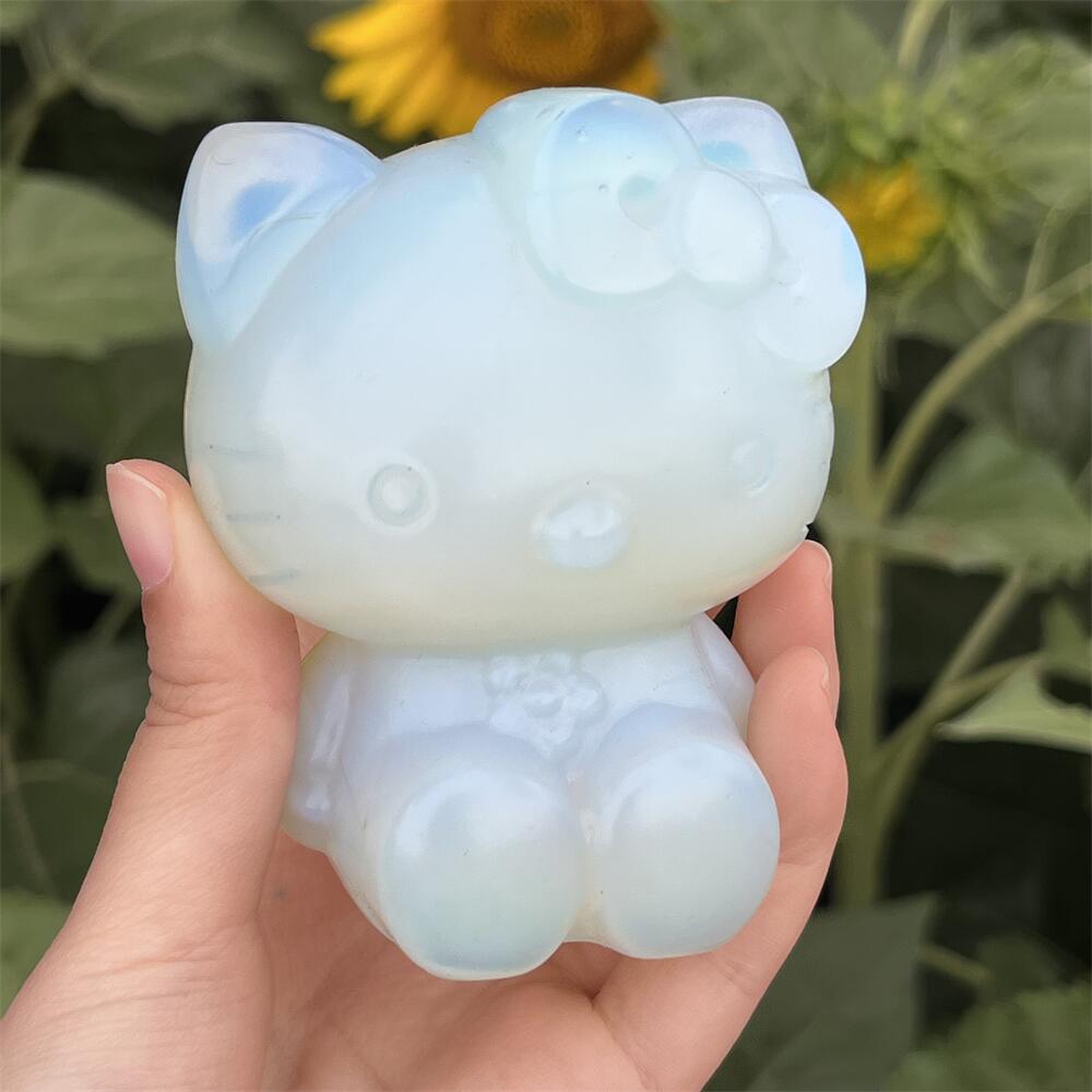 8.4cm 산리오 헬로키티 KT 고양이 오팔라이트 석영 - Tv Art And Craft 리뷰 및 가격