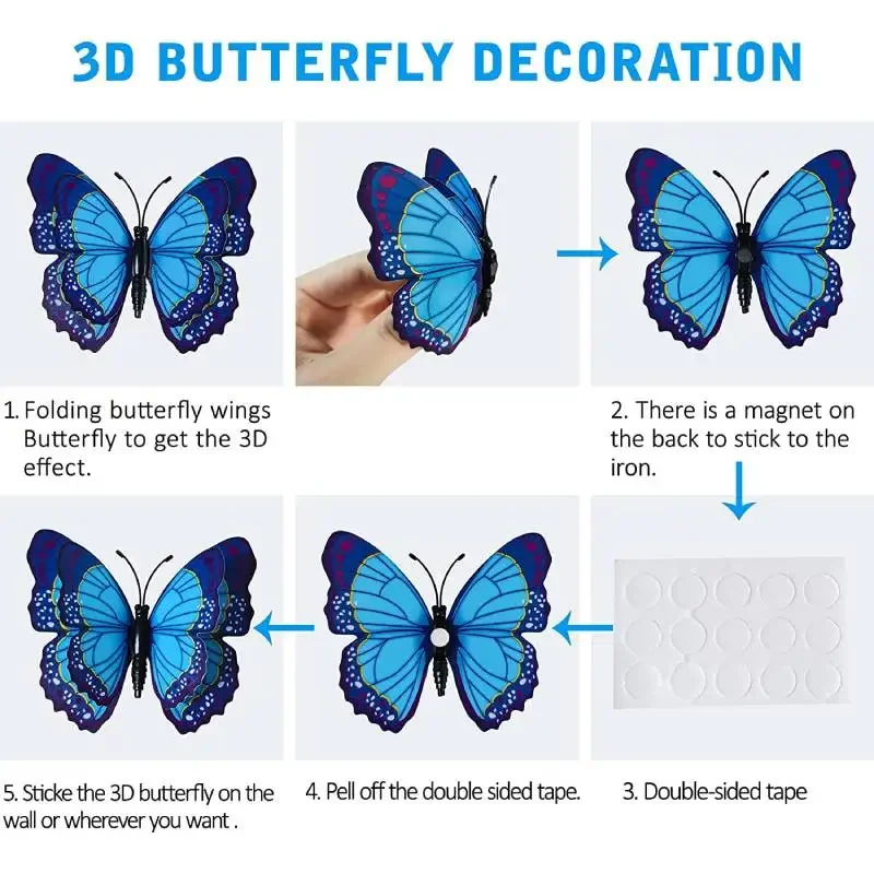 12개 3D 컬러풀 나비 벽 스티커 DIY 아트 데코  - Art And Craft For Nursery 리뷰 및 가격