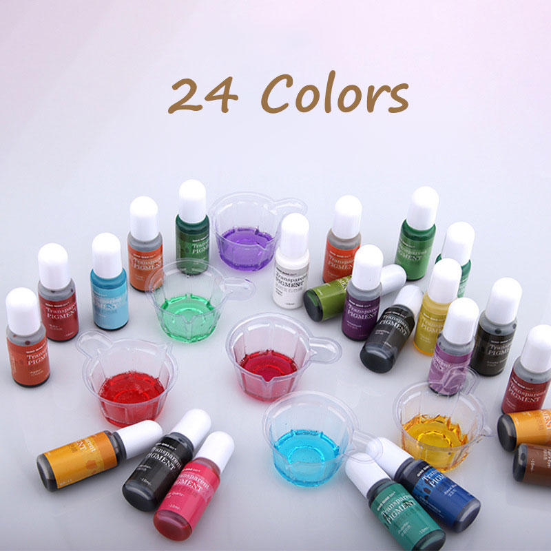 JCD 투명 보석 에폭시 송진 안료 크리스탈, UV 에 - Alcohol Ink Set 리뷰 및 가격