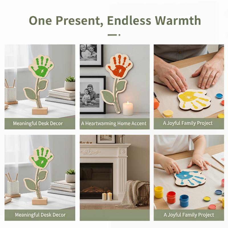 빈 손자국 나무 꽃 플라크 DIY 페인팅 미완성 나무  - Art And Craft For Nursery 리뷰 및 가격