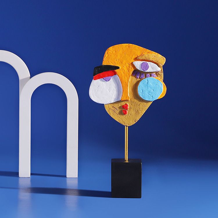 창의적인 추상 인물 얼굴 형상의 다채로운 비틀린 조각품 - Tv Art And Craft 리뷰 및 가격