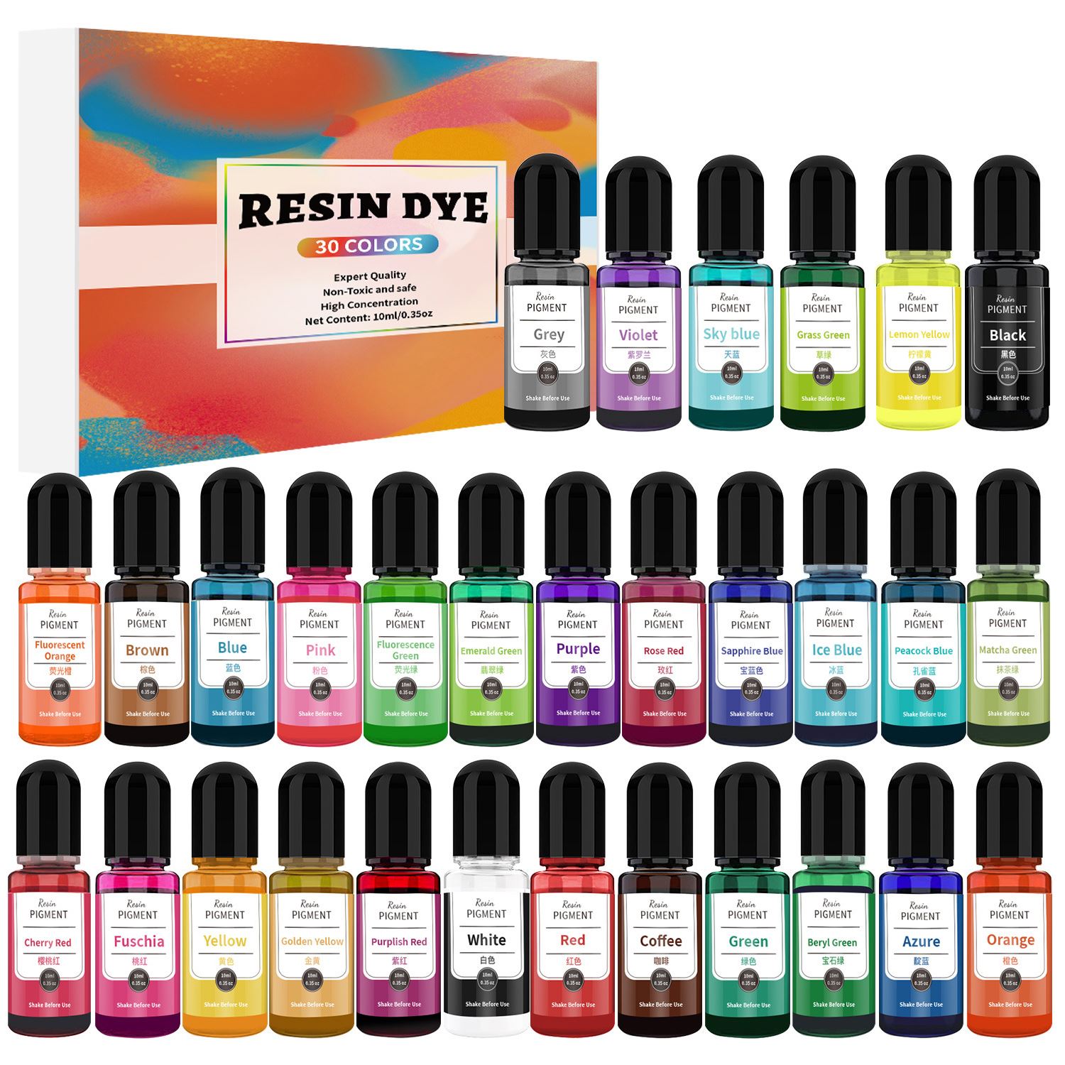 에폭시 송진 안료 아트 잉크 알코올 액체 착색 염료 잉 - Alcohol Ink Set 리뷰 및 가격