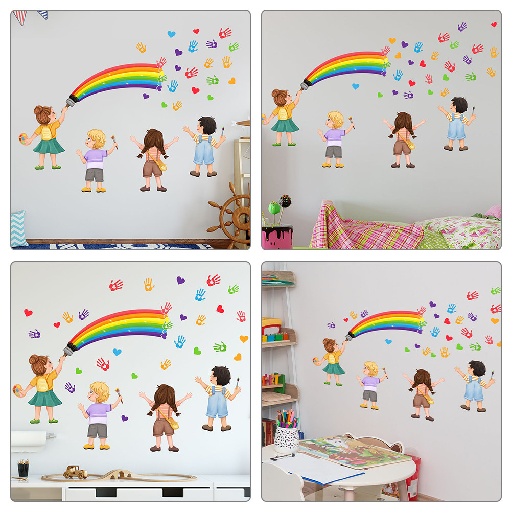 DIY 셀프 레인보우 무지개 벽 장식 벽 스티커 장식  - Art And Craft For Nursery 리뷰 및 가격