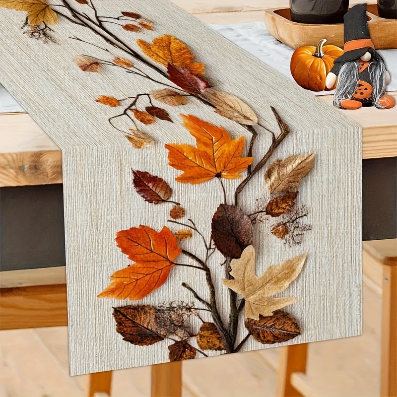 1 가을 낙엽 테마 테이블 러너, 천연 말린 잎과 포도 - Art Craft Using Leaves 리뷰 및 가격