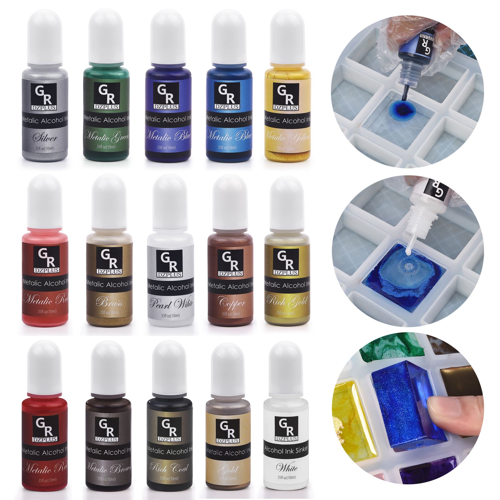 1 세트 수지 안료 키트 아트 잉크 알코올 액체 착색제 - Alcohol Ink Set 리뷰 및 가격