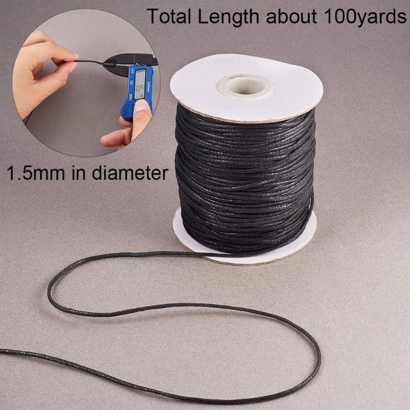 1 롤 100 야드 왁스 코드 코튼 왁스 코튼 스레드  - Macrame Cord Cotton 리뷰 및 가격