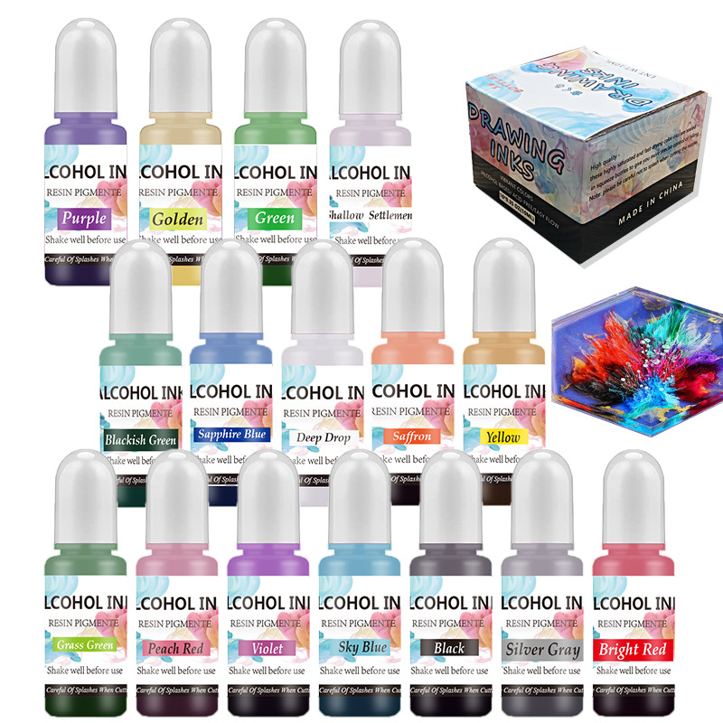 세트 잉크 알코올 수지 안료 슬리브 양초 염료 안료 액 - Alcohol Ink Set 리뷰 및 가격